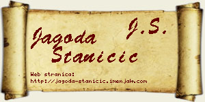 Jagoda Staničić vizit kartica